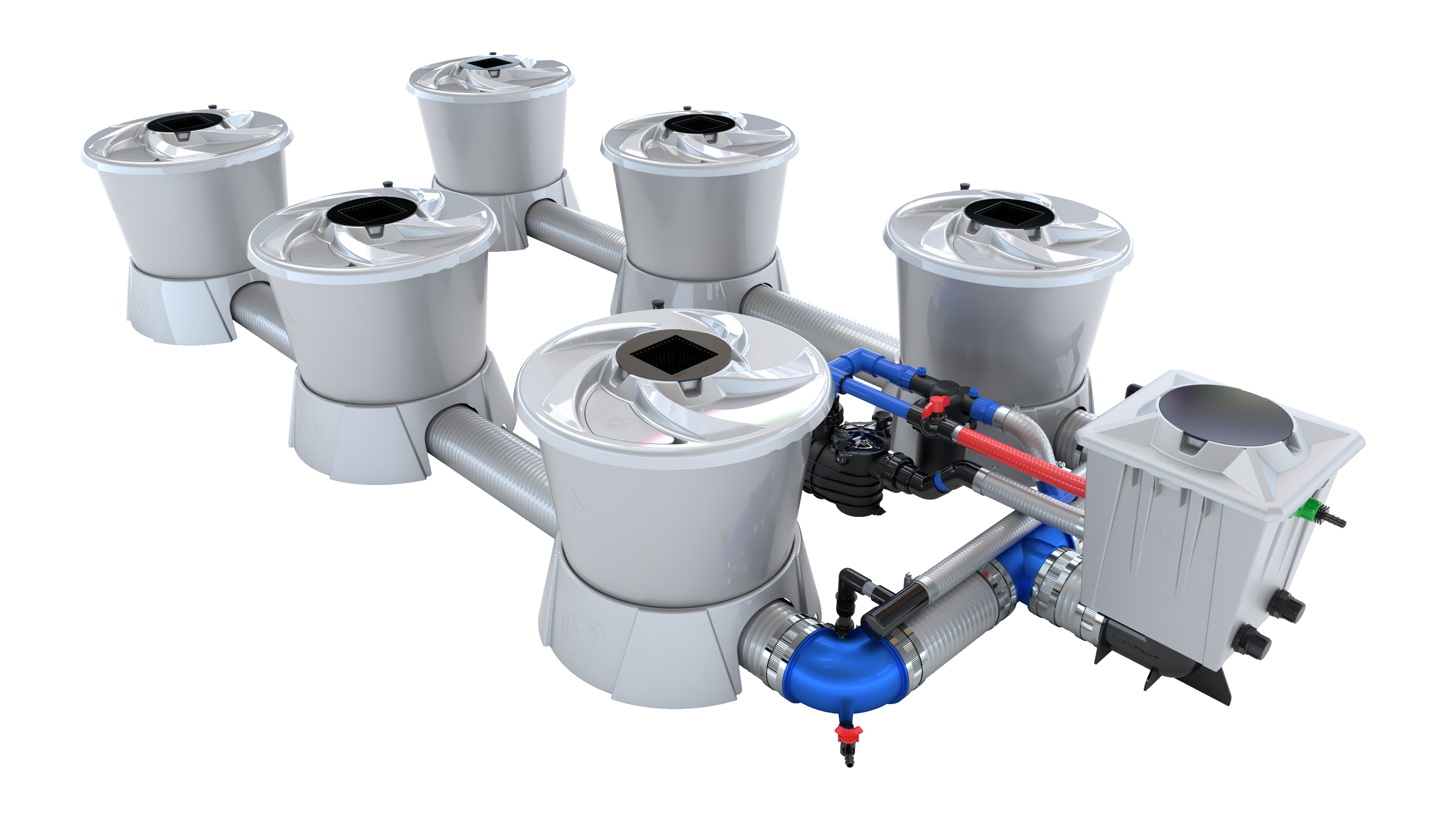 6 Pot V SYSTEM RDWC Hydroponic System - ALIEN Hydroponics