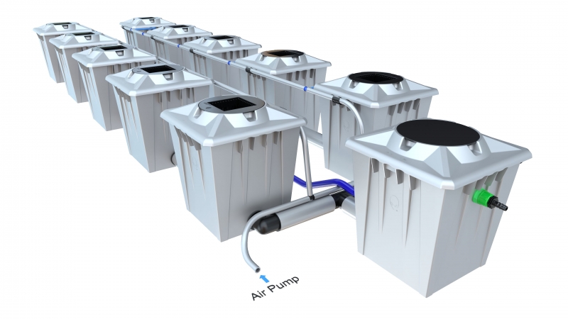 ALIEN® RDWC system 10 pot 20L Silver Series